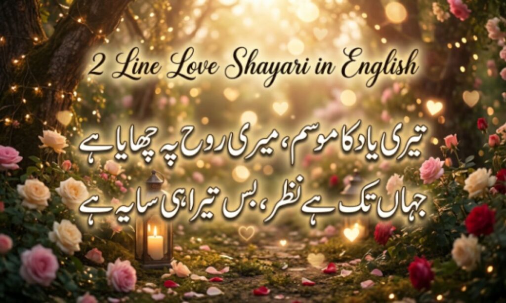 2 Line Love Shayari in English