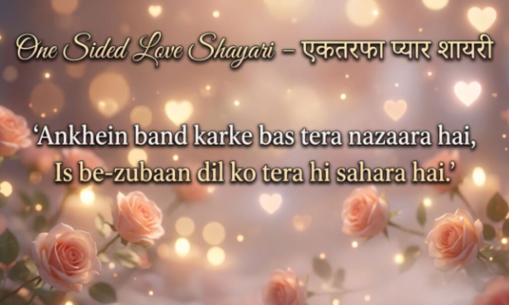 One Sided Love Shayari – एकतरफा प्यार शायरी